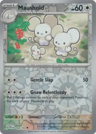 Paldea Evolved Maushold #168/193 reverse holo